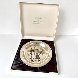 Audubon Collector Plate 1972 STERLING SILVER 1st Ed "The Goldfinch" by Lansdowne
